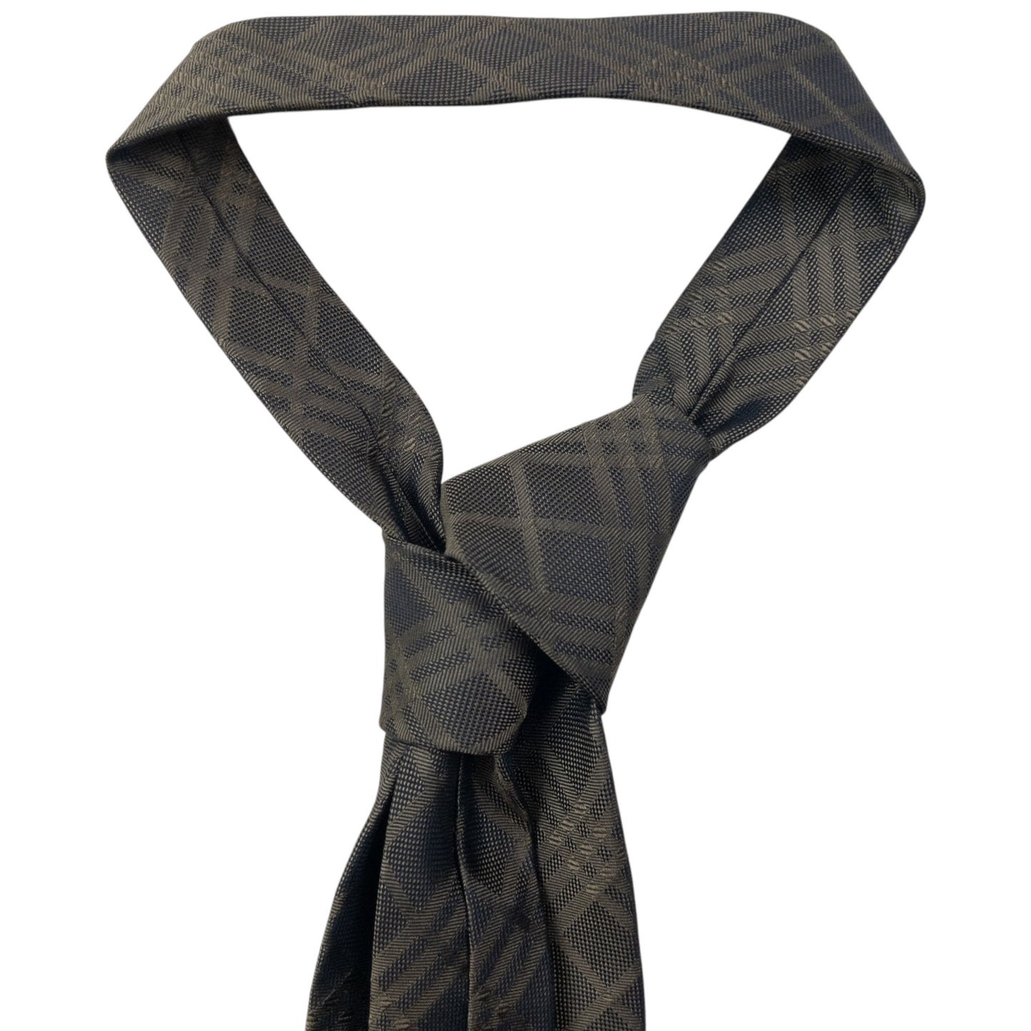 Vintage 2000s Burberry Nova Check Silk Tie