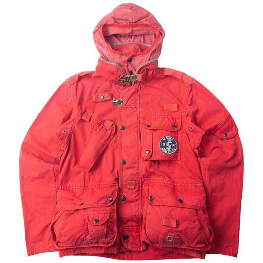 Vintage 90s Polo Ralph Lauren US Naval Station Utility Cargo Jacket Size S