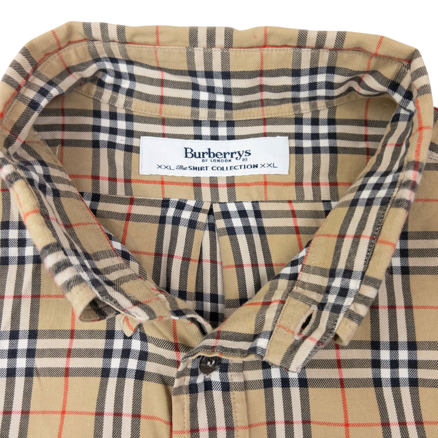Vintage 90s Burberry Nova Check Long Sleeve Button Up Shirt Size XXL