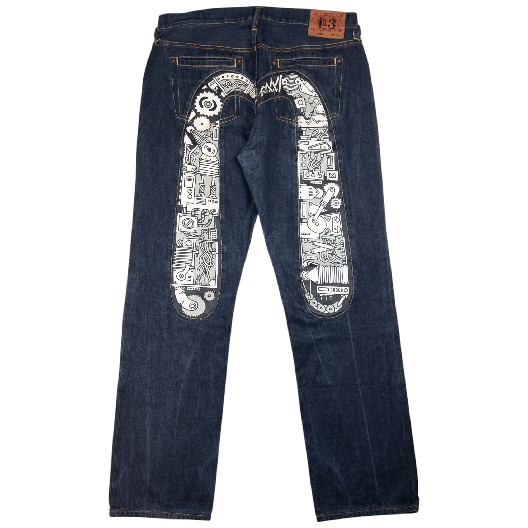 Vintage Evisu Mechanical Daicock Japanese Denim Jeans Size W37