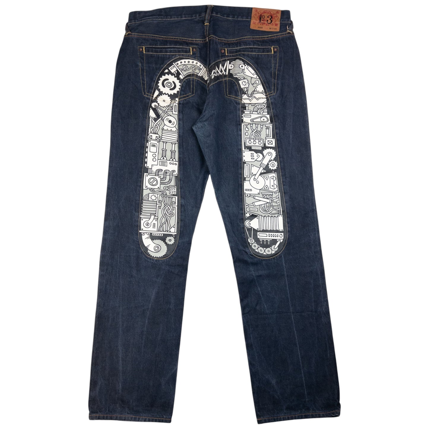 Vintage Evisu Mechanical Daicock Japanese Denim Jeans Size W37