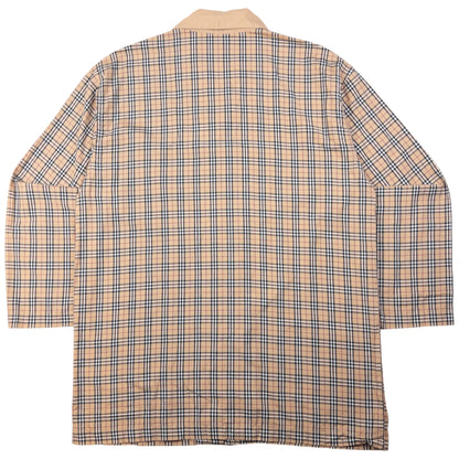 Vintage Burberry Nova Check Long Sleeve Button Up Pyjama Shirt Size M