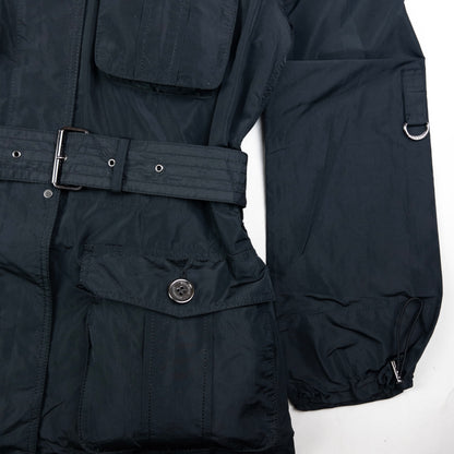 Vintage Burberry Convertible Belted Rain Jacket Womens Size M