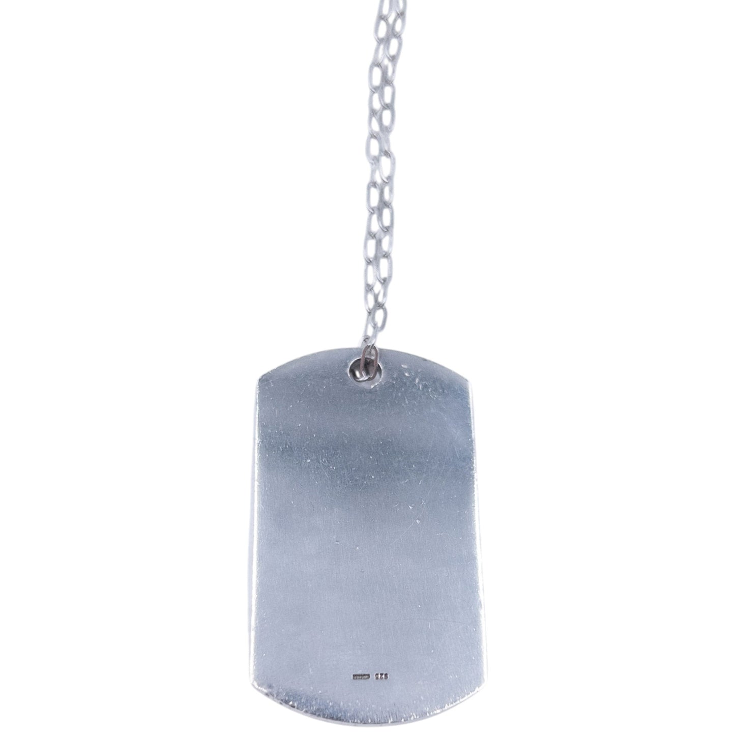 Vintage 2000s Gucci Embossed Dog Tag Necklace