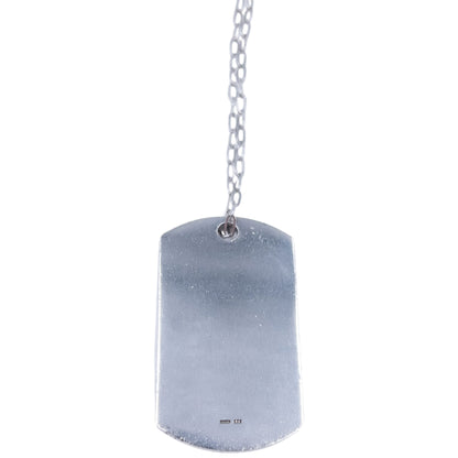 Vintage 2000s Gucci Embossed Dog Tag Necklace