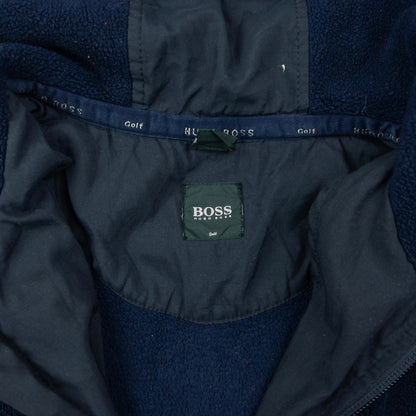 Vintage Hugo Boss Q Zip Fleece Hoodie Size M
