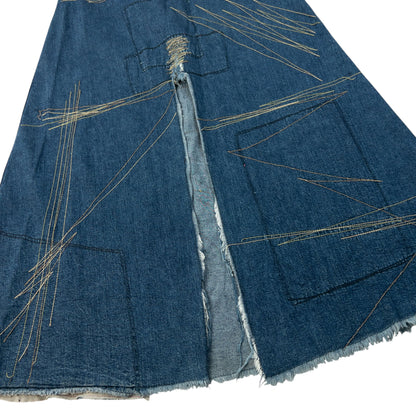 Vintage 90s Hysteric Glamour Embroidered Denim Skirt Womens Size W27