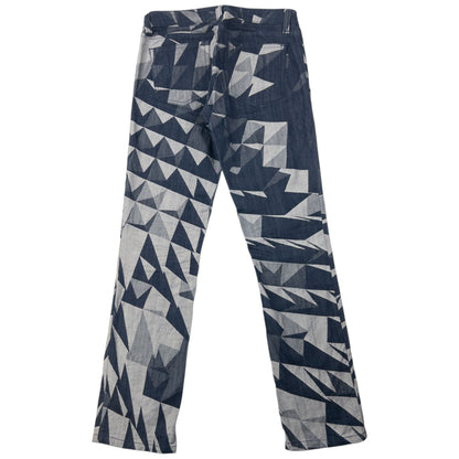 Vintage 2000s Issey Miyake A-POC Geometric Lightweight Denim Jeans Size W30