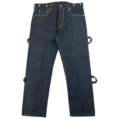 Vintage 2000s Evisu Gull Symbol Bondage Zip Japanese Denim Jeans Size W36