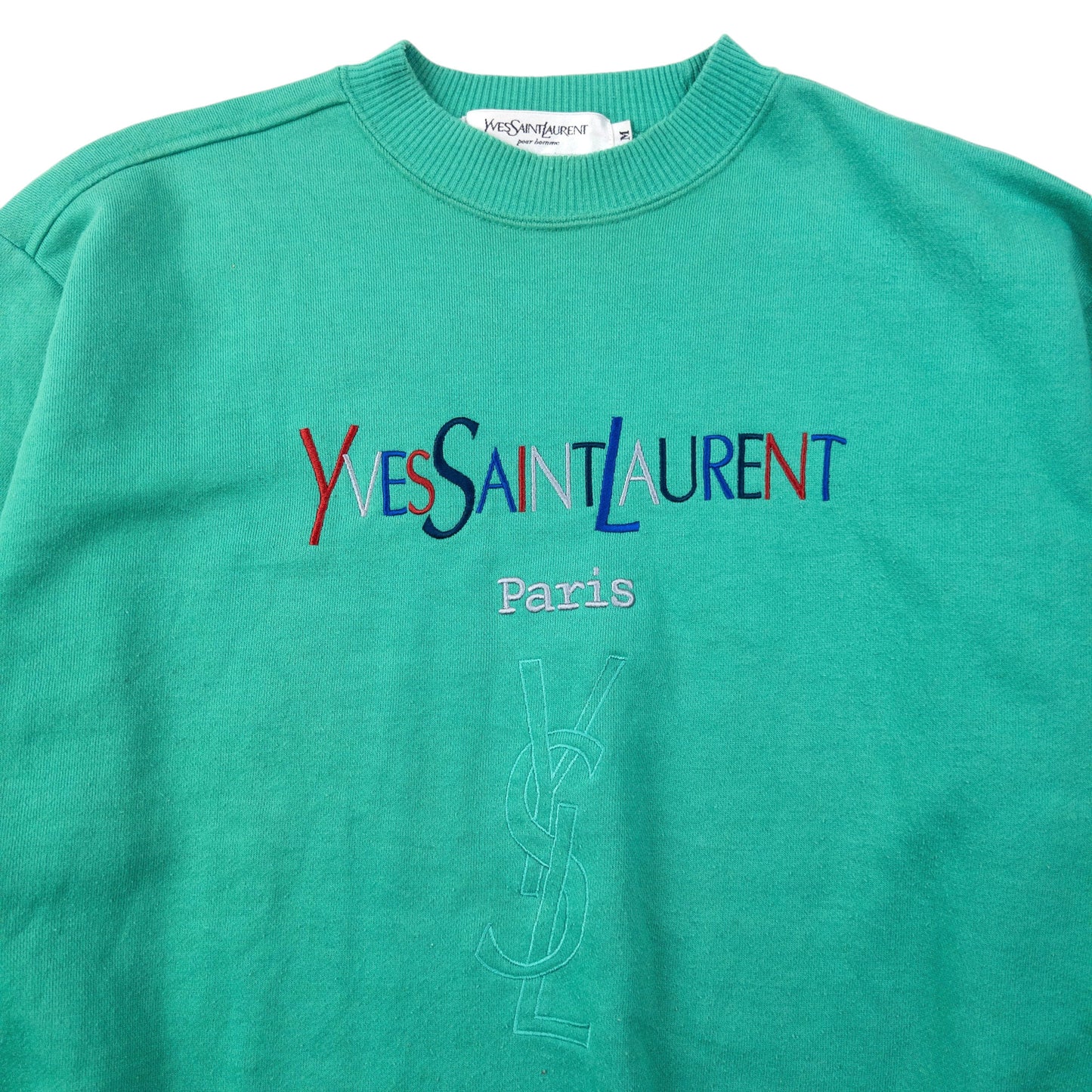 Vintage 90s YSL Yves Saint Laurent Embroidered Sweatshirt Size XS