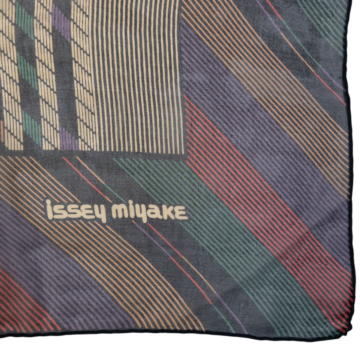 Vintage 90s Issey Miyake Sheer Pattern Silk Scarf
