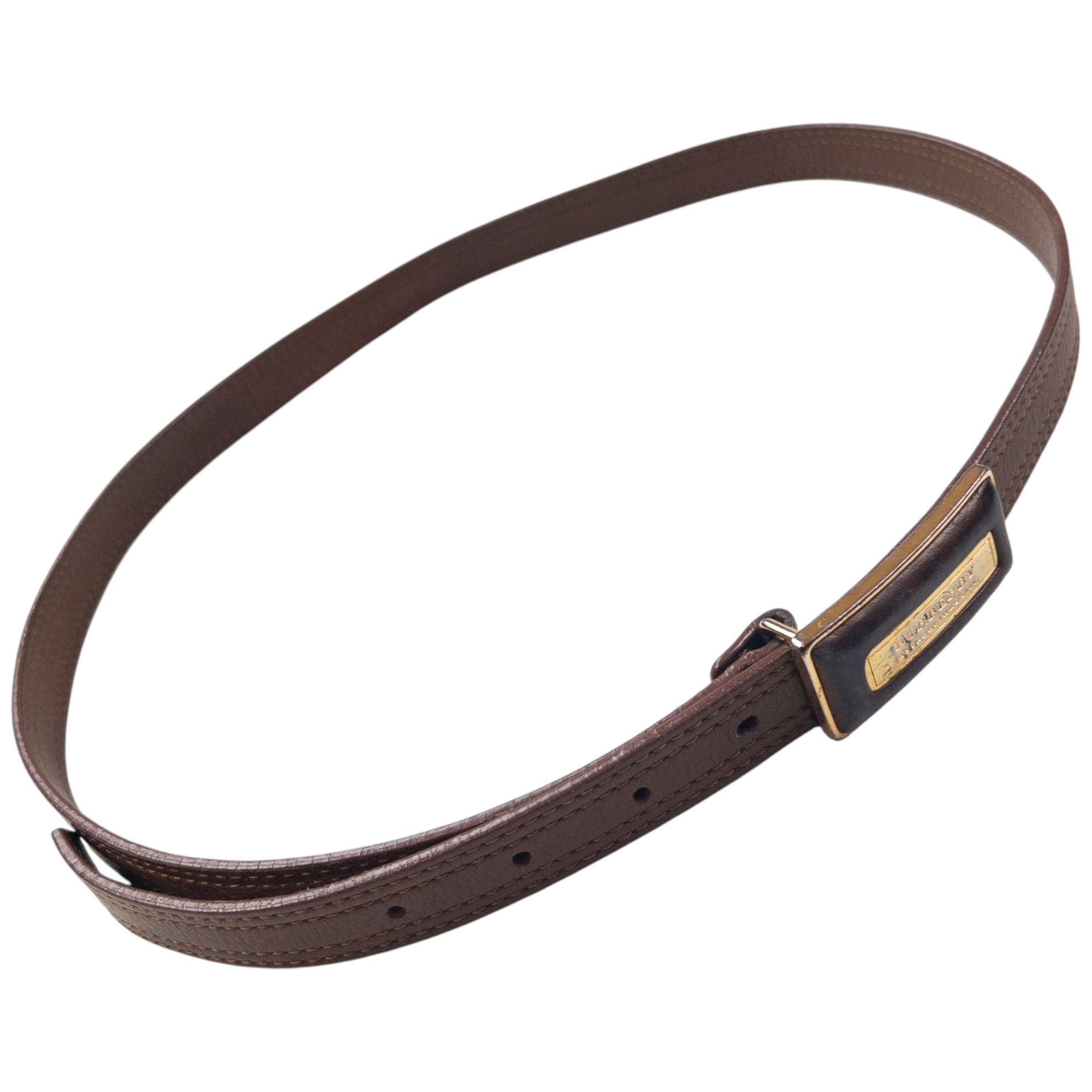 Vintage 2000s Burberry Leather Belt Size W32