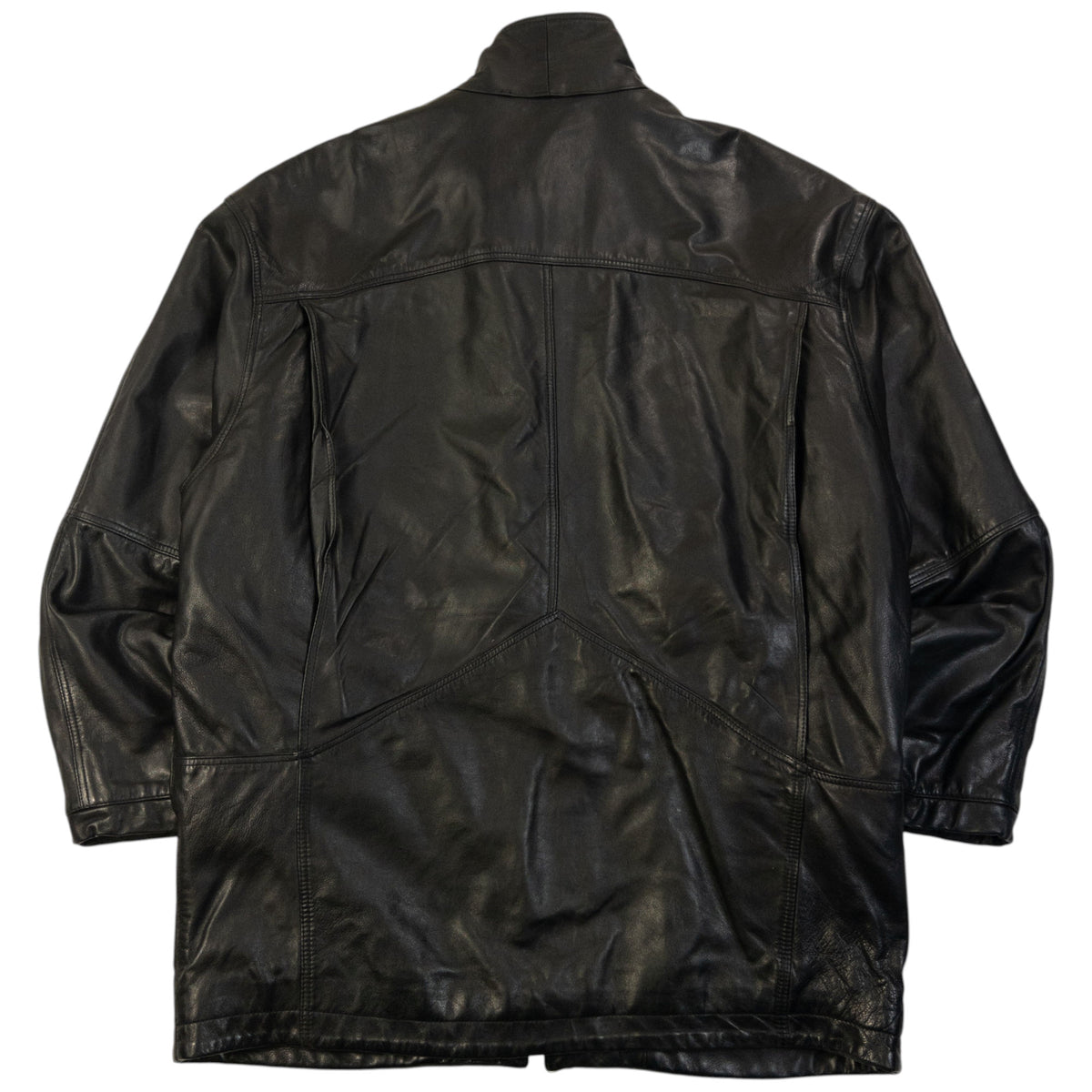 Vintage 90s Hugo Boss Zip Up Leather Jacket Size L