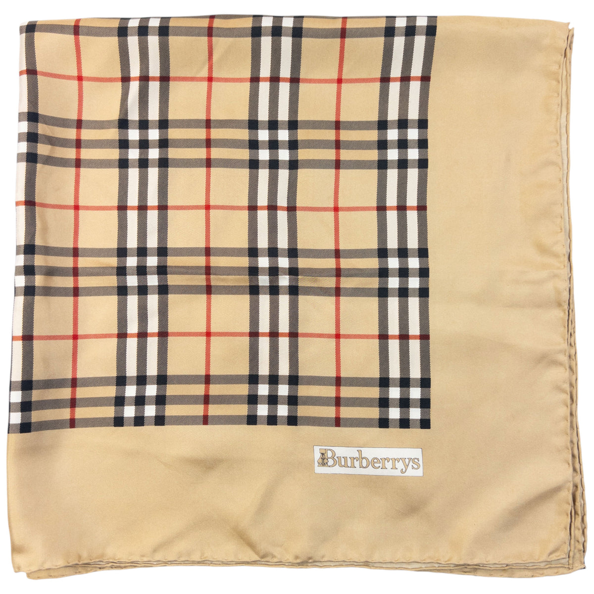 Vintage 90s Burberry Nova Check Silk Scarf