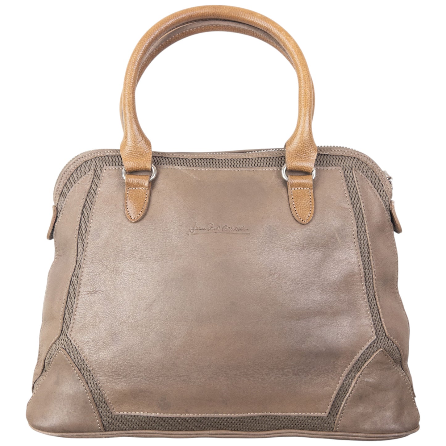 Vintage 90s Jean Paul Gaultier Leather Mesh Handbag