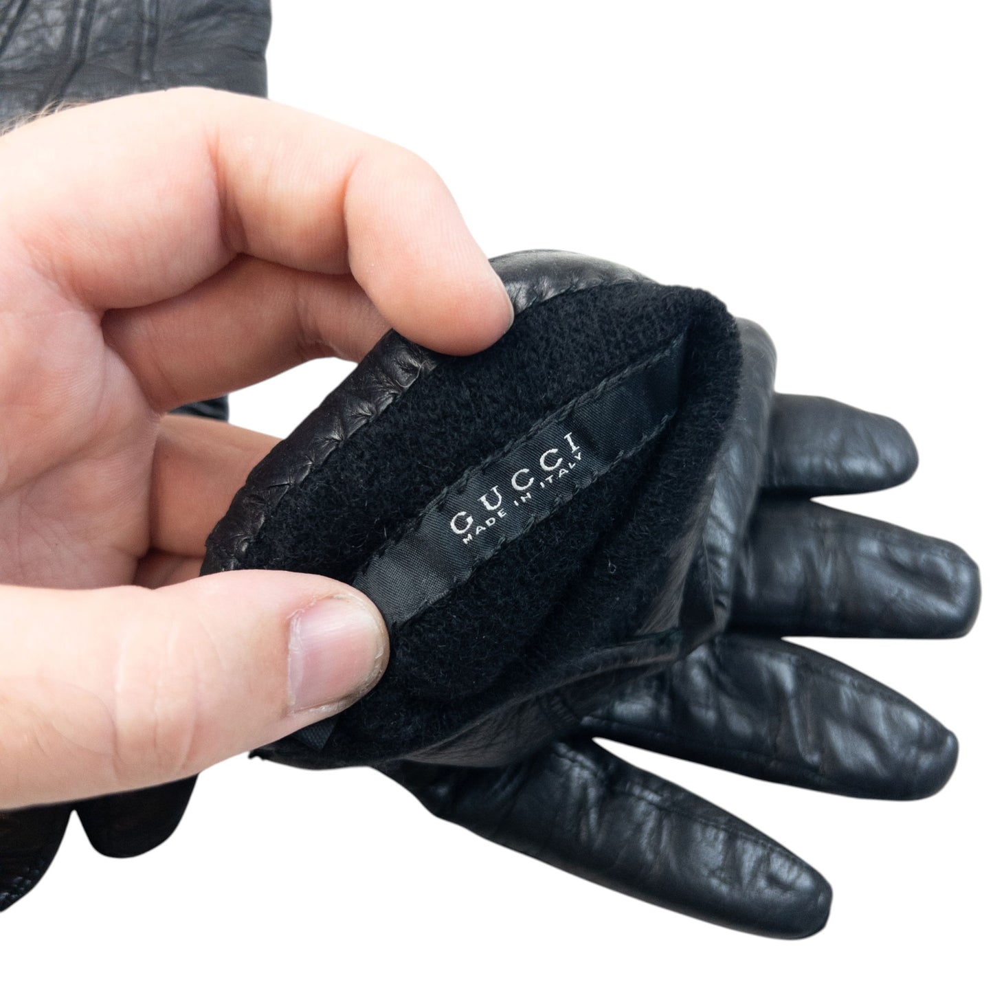 Vintage 2000s Gucci Leather Womens Gloves