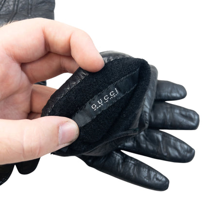 Vintage 2000s Gucci Leather Womens Gloves