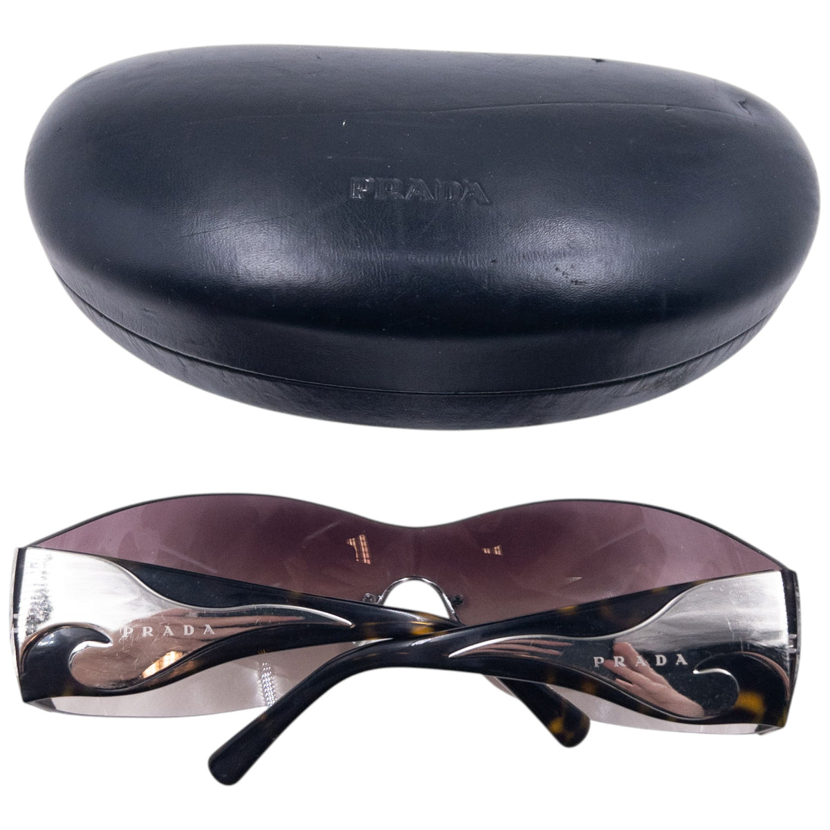Vintage 2000s Prada Tortoise Shell Swirl Sunglasses