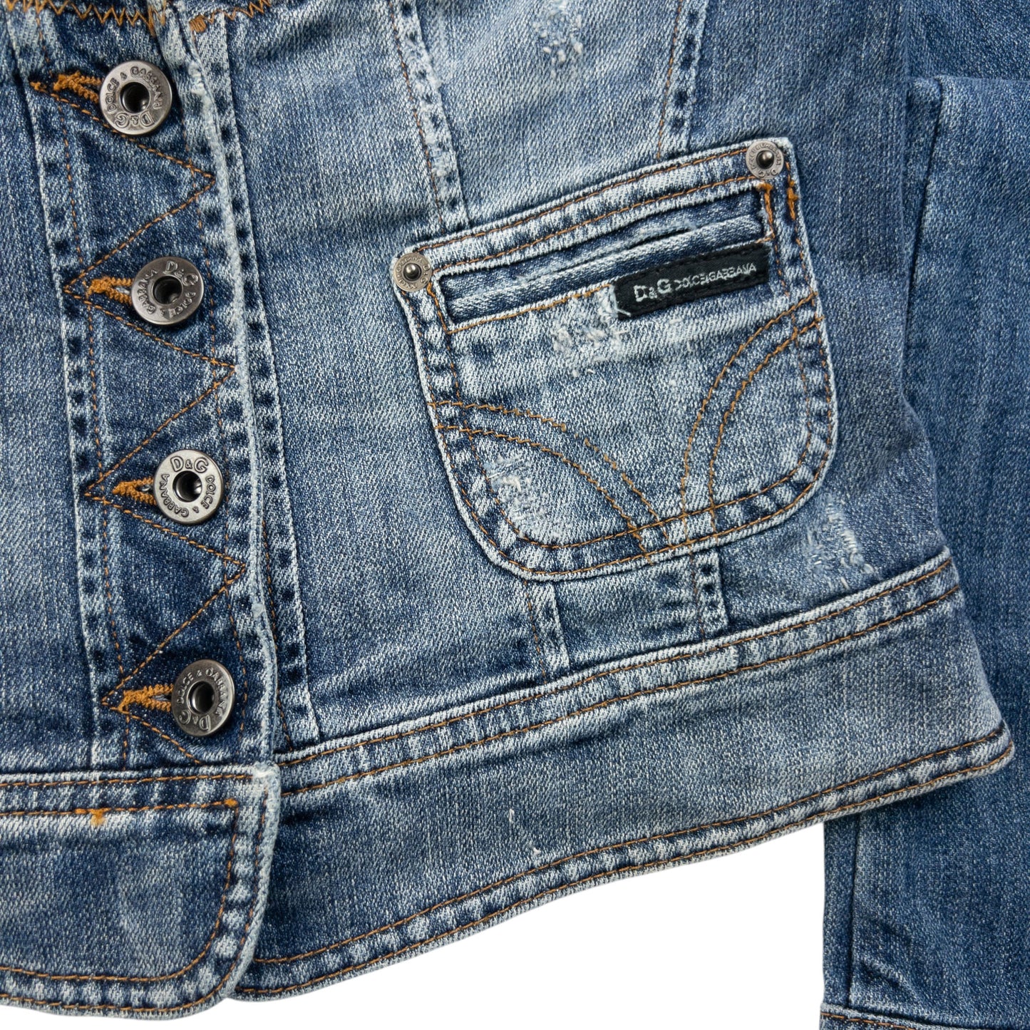 Vintage 2000s Dolce & Gabbana Button Up Denim Jacket Womens Size S