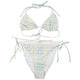 Vintage Burberry Nova Check Bikini Set Womens Size L