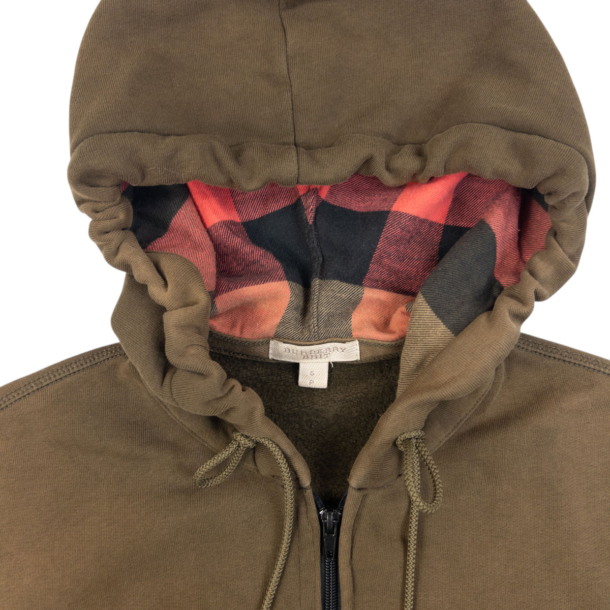 Vintage Burberry Brit Zip Up Hoodie in brown, photo 3