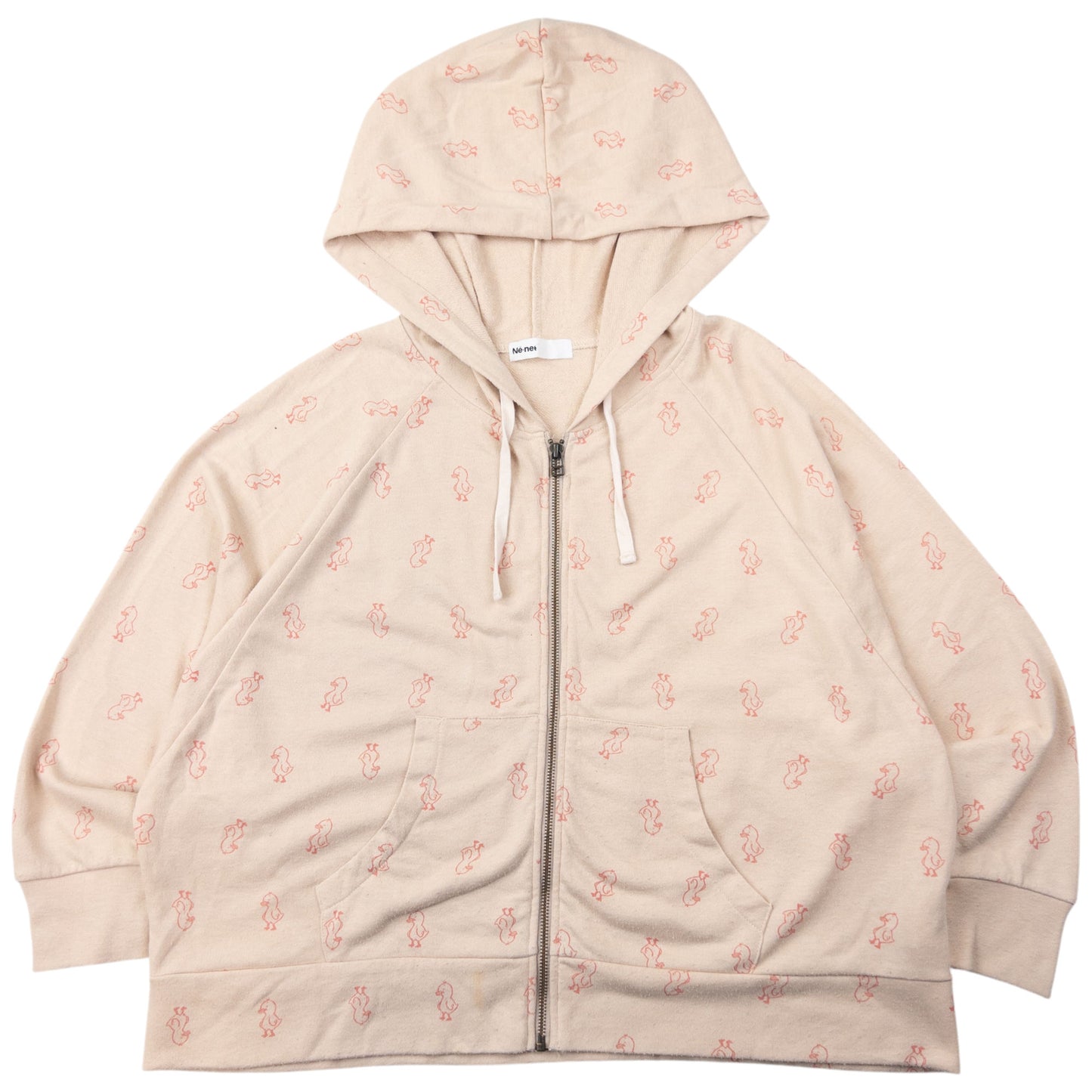 Vintage Ne-Net By Issey Miyake Duckling Pattern Zip Up Hoodie Size S