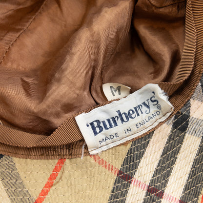 Vintage 80s Burberry Nova Check Bucket Hat Size M