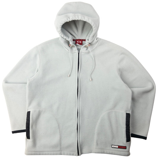 Vintage Oakley Zip Up Fleece Hoodie Size M