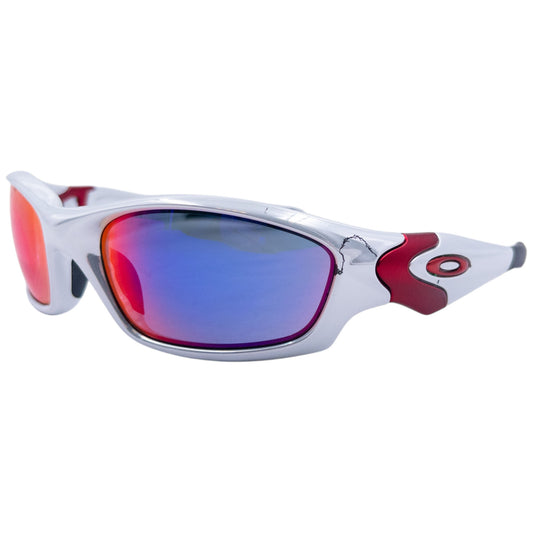 Oakley Straight Jacket II Sunglasses White Chrome Red Iridium