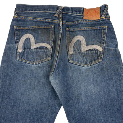 Vintage Evisu Double Gull Embroidered Japanese Denim Jeans Size W32