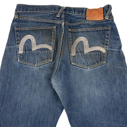 Vintage Evisu Double Gull Embroidered Japanese Denim Jeans Size W32