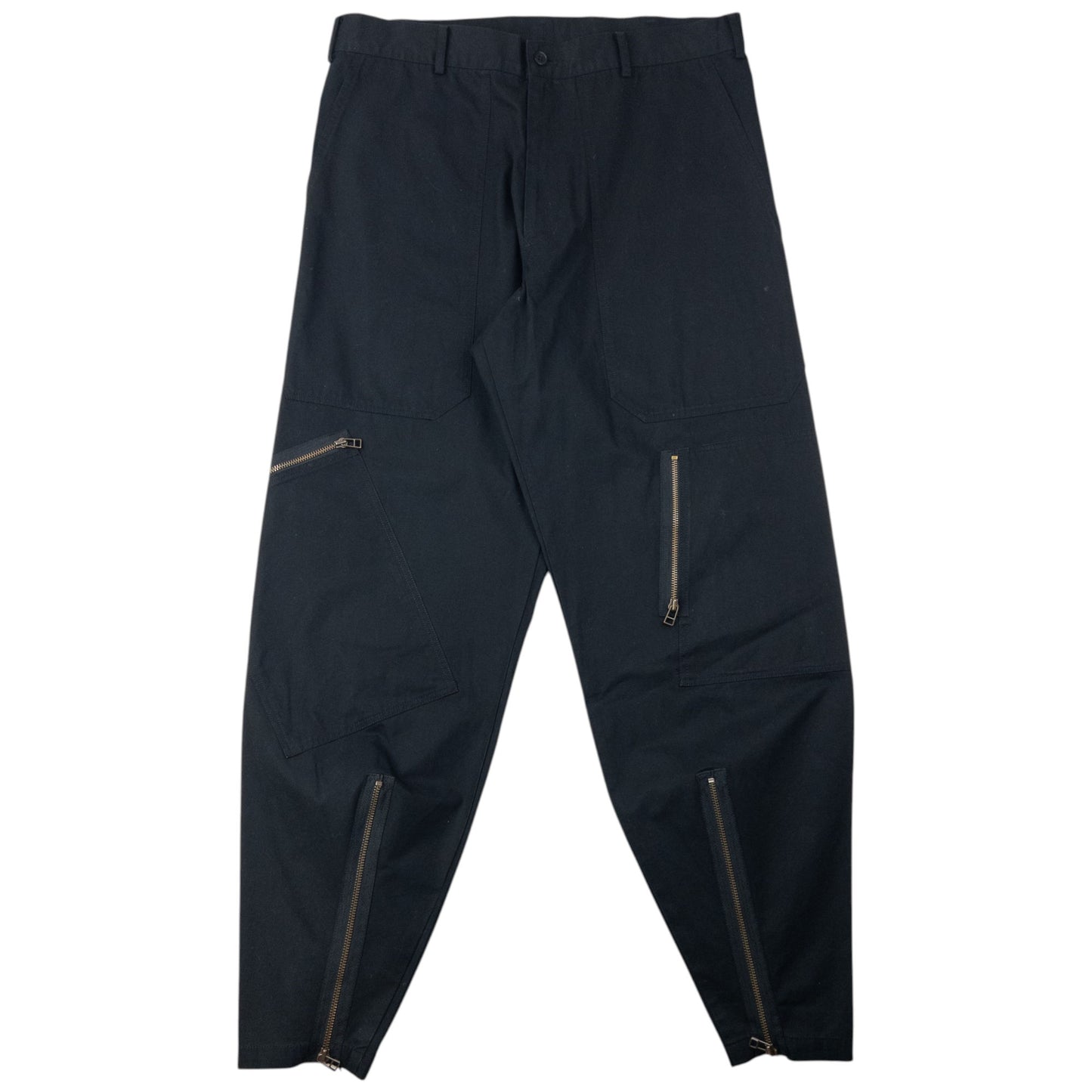 Vintage 2000s Yohji Yamamoto Zip Cuff Trousers Size W36