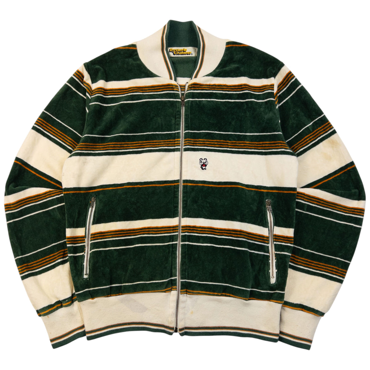 Vintage 90s Hysteric Glamour Striped Velour Jacket Womens Size S