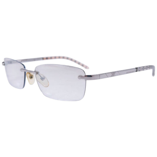 Vintage Burberry Nova Check Rimless Clear Sunglasses