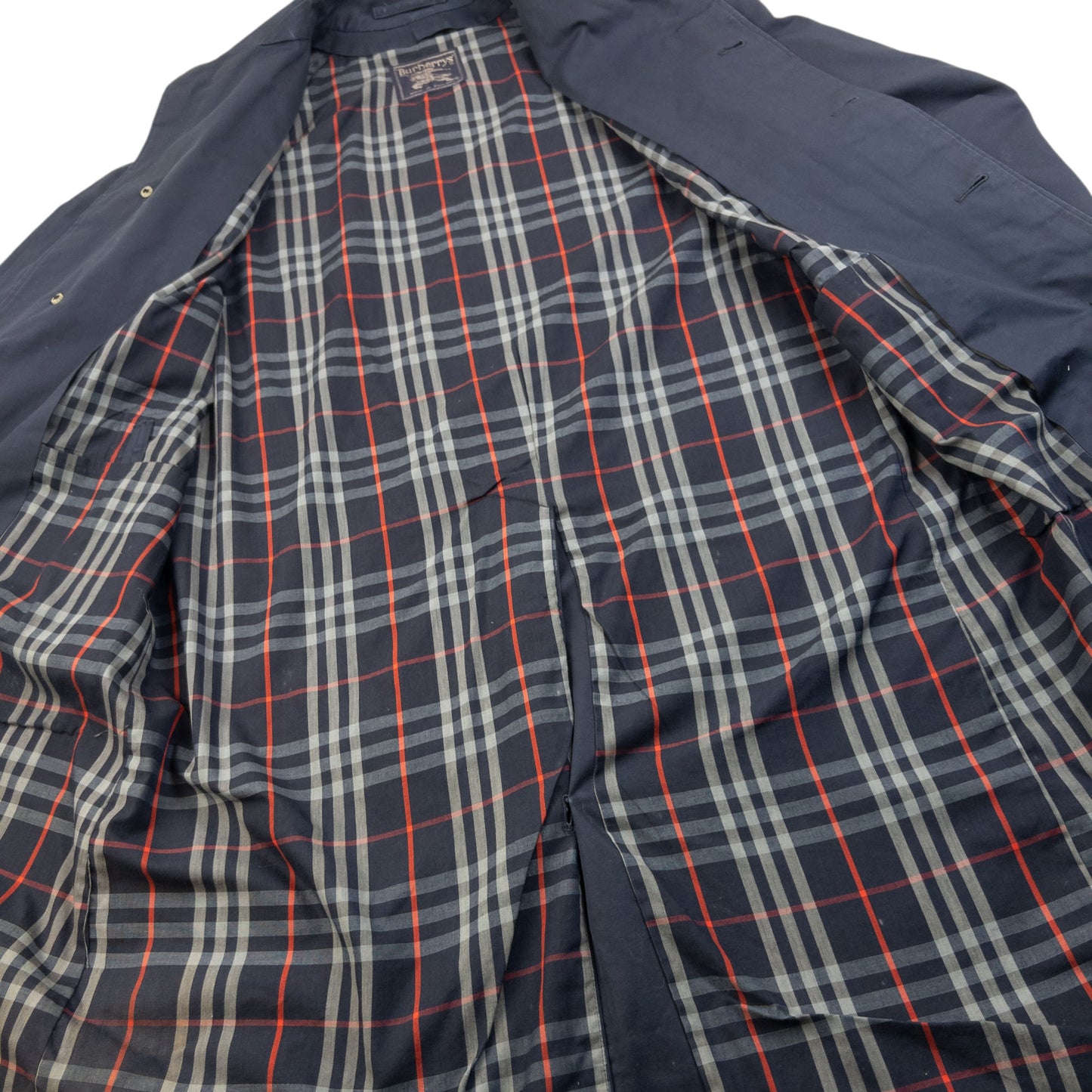 Vintage 90s Burberry Nova Check Lined Trench Jacket Size L