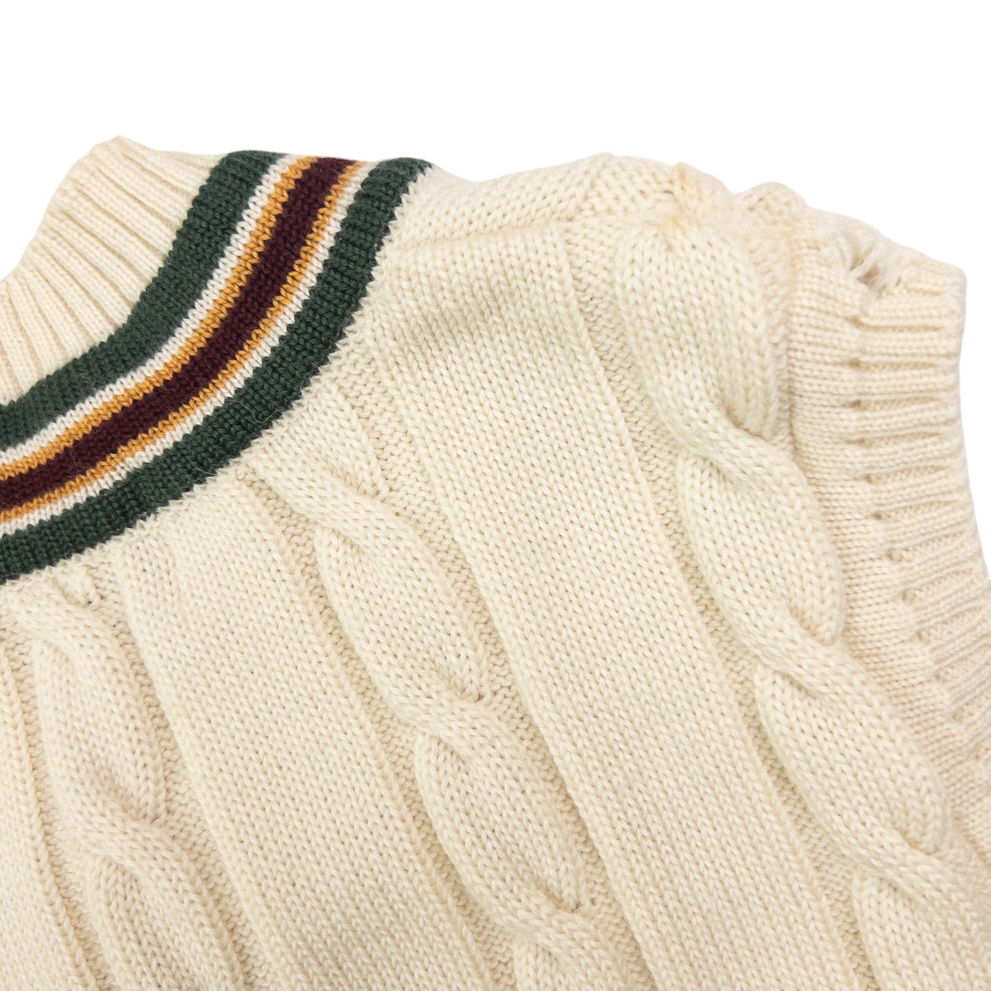 Vintage Burberry Wool Cable Knit Sweater Vest Size M