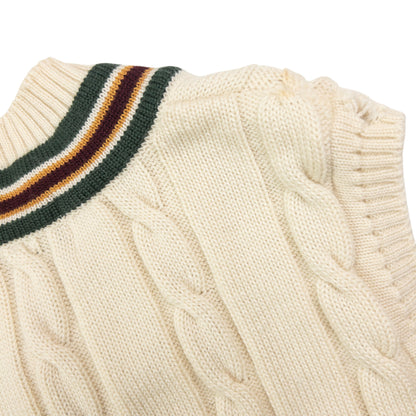 Vintage Burberry Wool Cable Knit Sweater Vest Size M