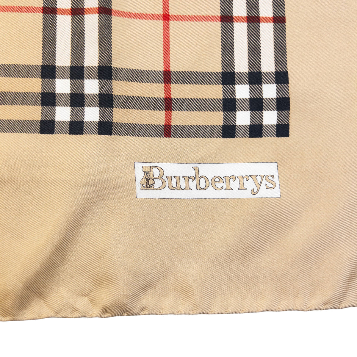 Vintage 90s Burberry Nova Check Silk Scarf