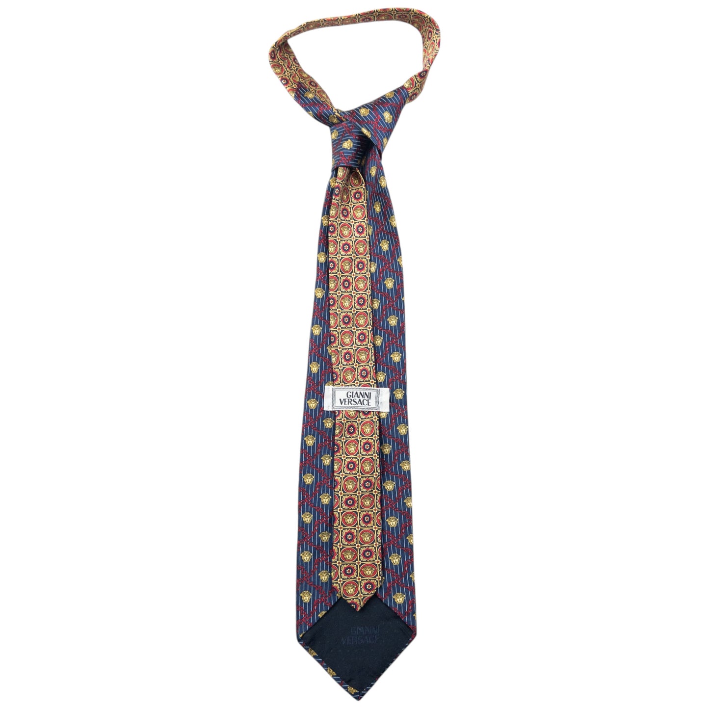 Vintage 90s Gianni Versace Medusa Pattern Silk Tie
