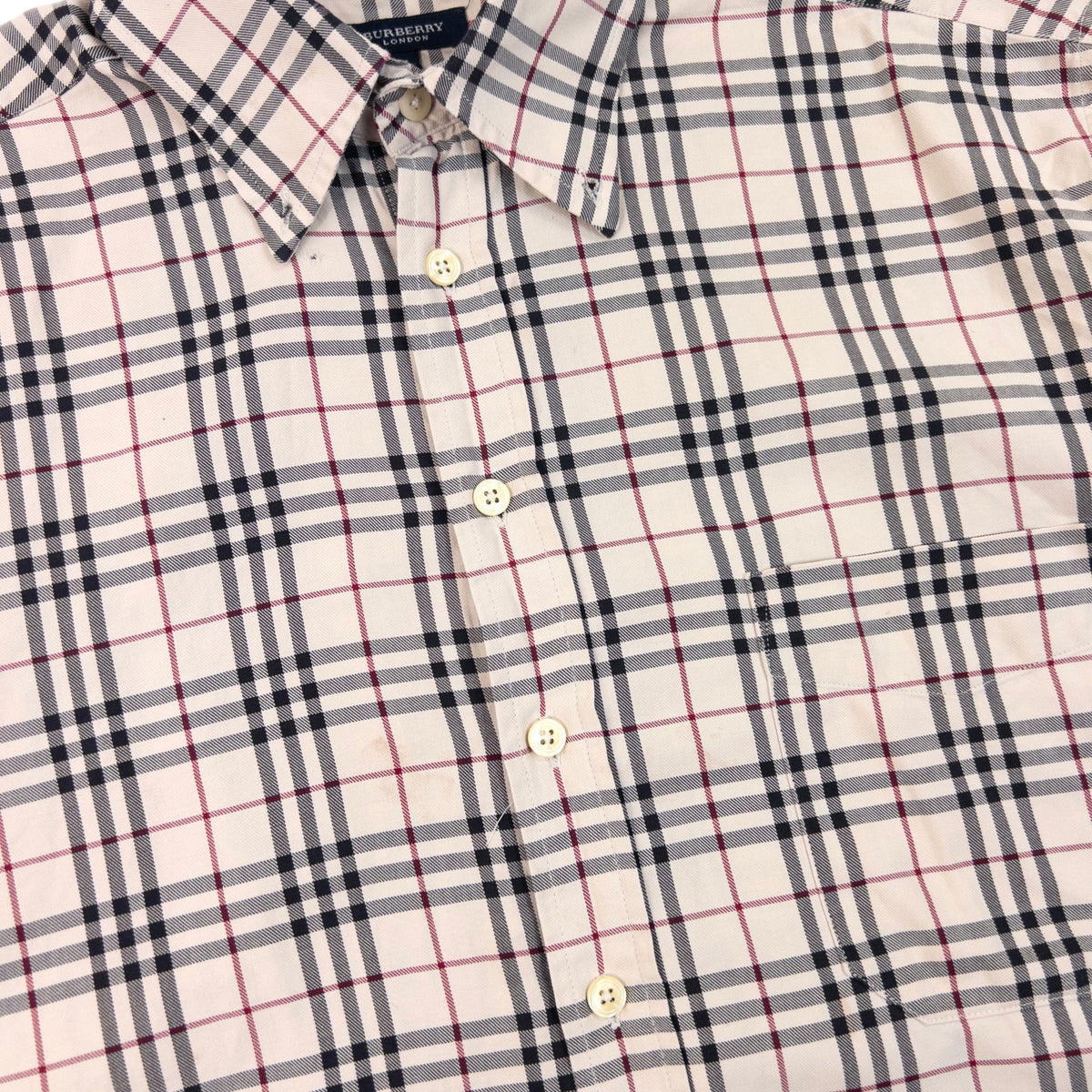 Vintage 2000s Burberry Nova Check Long Sleeve Button Up Shirt Size L