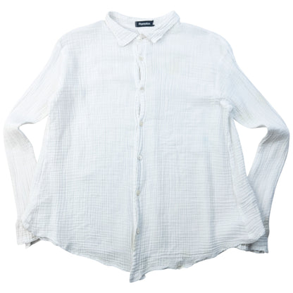 Vintage 90s Plantation By Issey Miyake Crinkle Button Up Shirt Womens Size S