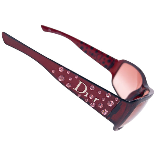 Vintage 2000s Dior By John Galliano Diamanté Jewel Sunglasses