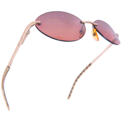 Vintage 2000s Burberry Nova Check Rimless Sunglasses