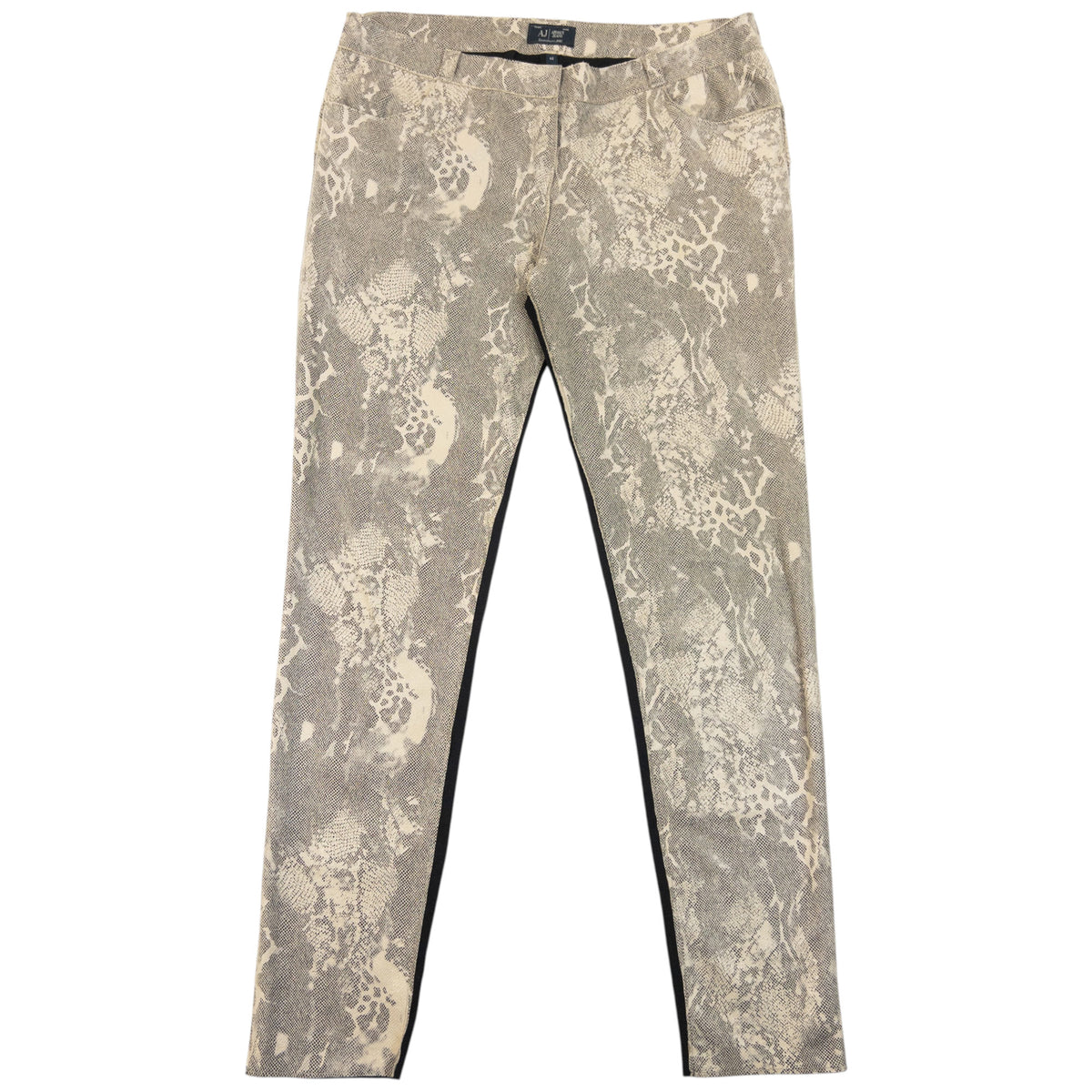 Vintage 2000s Armani Jeans Snakeskin Pattern Jacket & Trousers Set Womens Size L