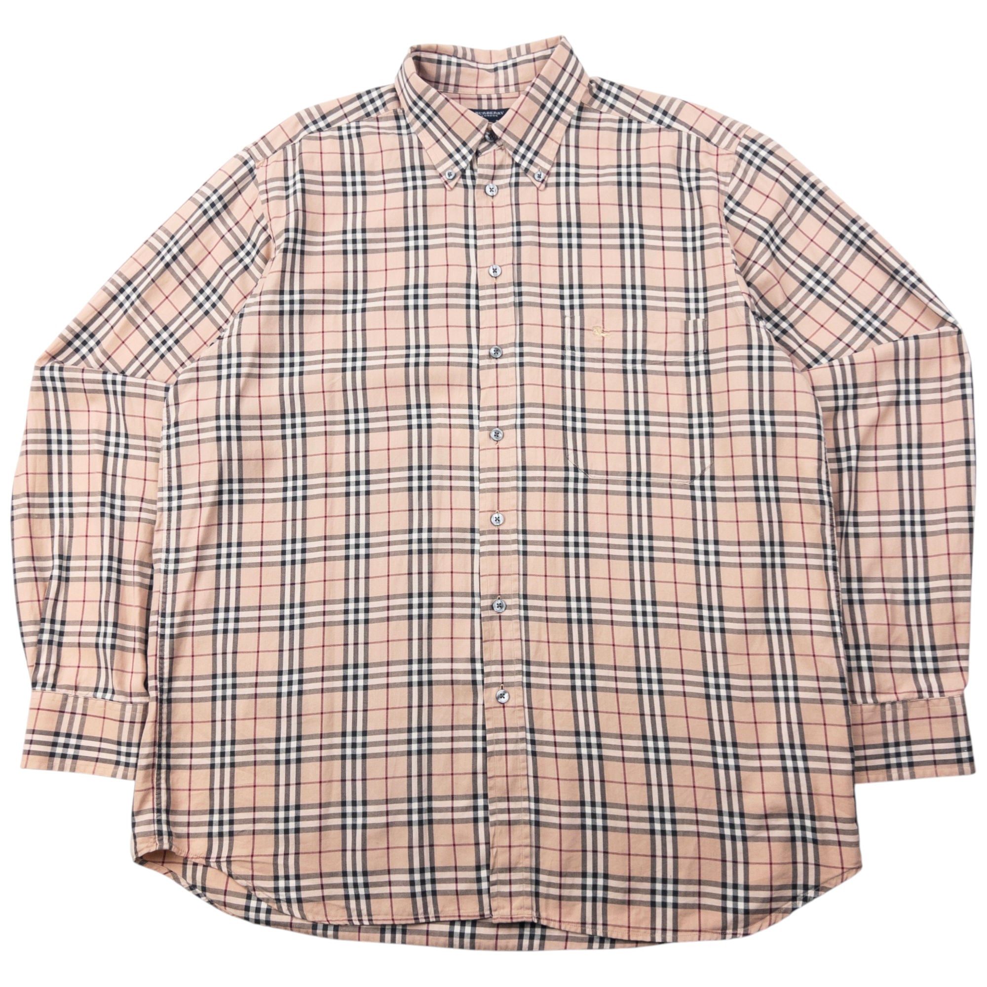 Vintage 2000s Burberry Nova Check Long Sleeve Button Up Shirt Size L