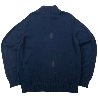 Vintage 2000s Burberry Embroidered Q Zip Jumper Size S