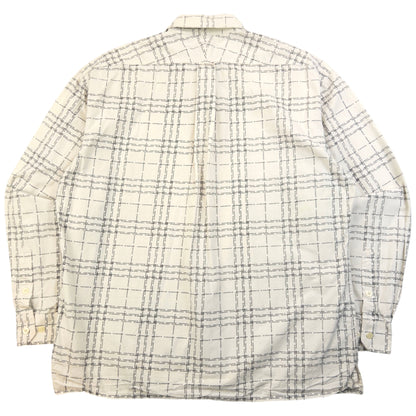 Vintage 2000s Burberry Nova Check Text Long Sleeve Button Up Shirt Size L