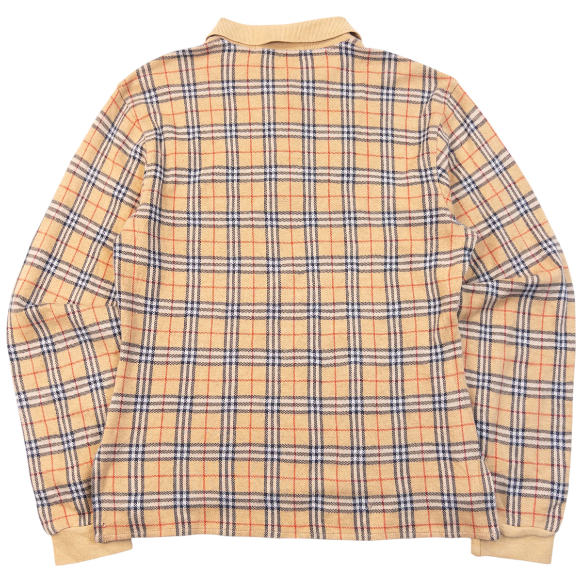 Vintage 90s Burberry Nova Check Polo Jumper Womens Size M