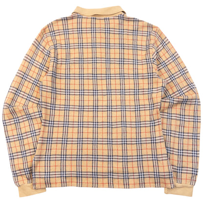 Vintage 90s Burberry Nova Check Polo Jumper Womens Size M