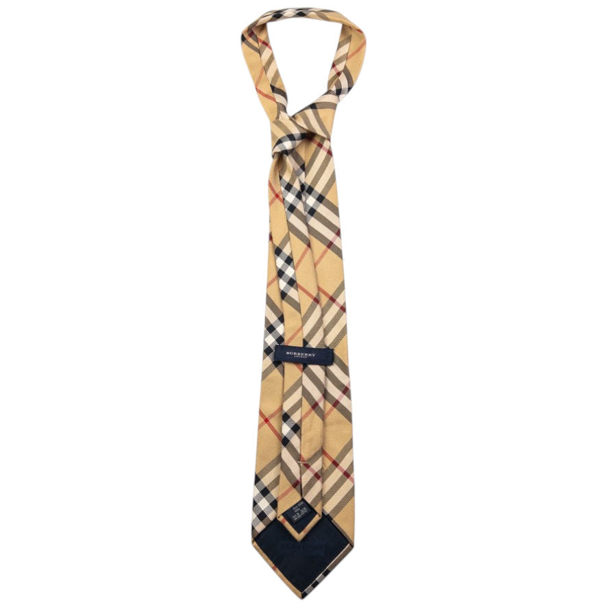 Vintage Burberry Nova Check Silk Tie